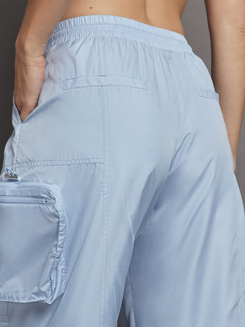 Alba Ruched Cargo Pant - Light Blue
