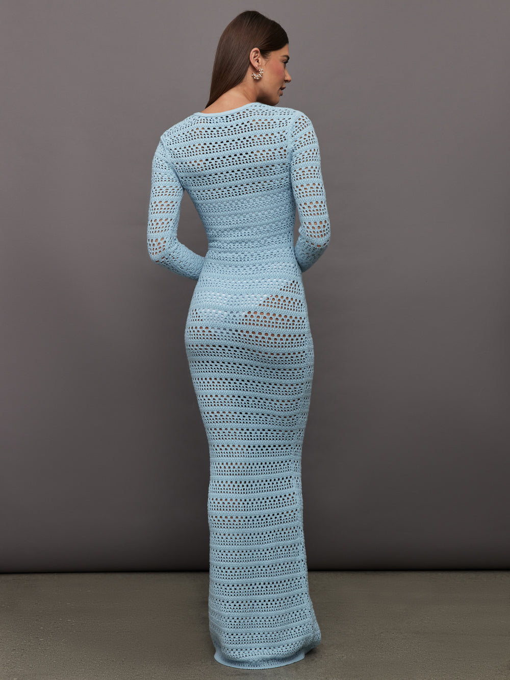 Lilith Crochet Maxi Dress - Sky Blue Carbon38 Lilith Crochet Maxi Dress - Sky Blue Carbon38
