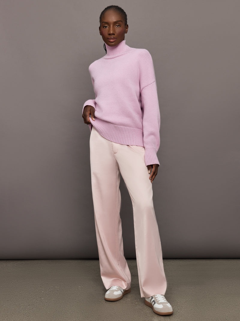 Elsa Turtleneck Sweater - Ballet Pink