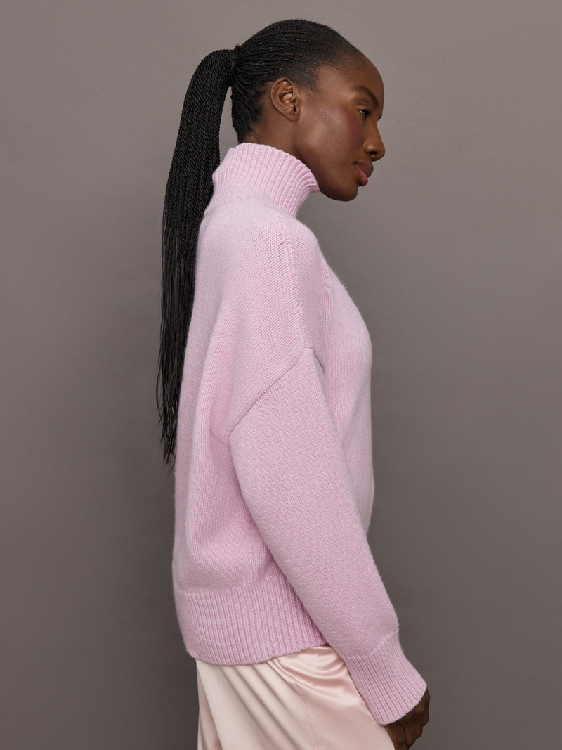 Elsa Turtleneck Sweater - Ballet Pink