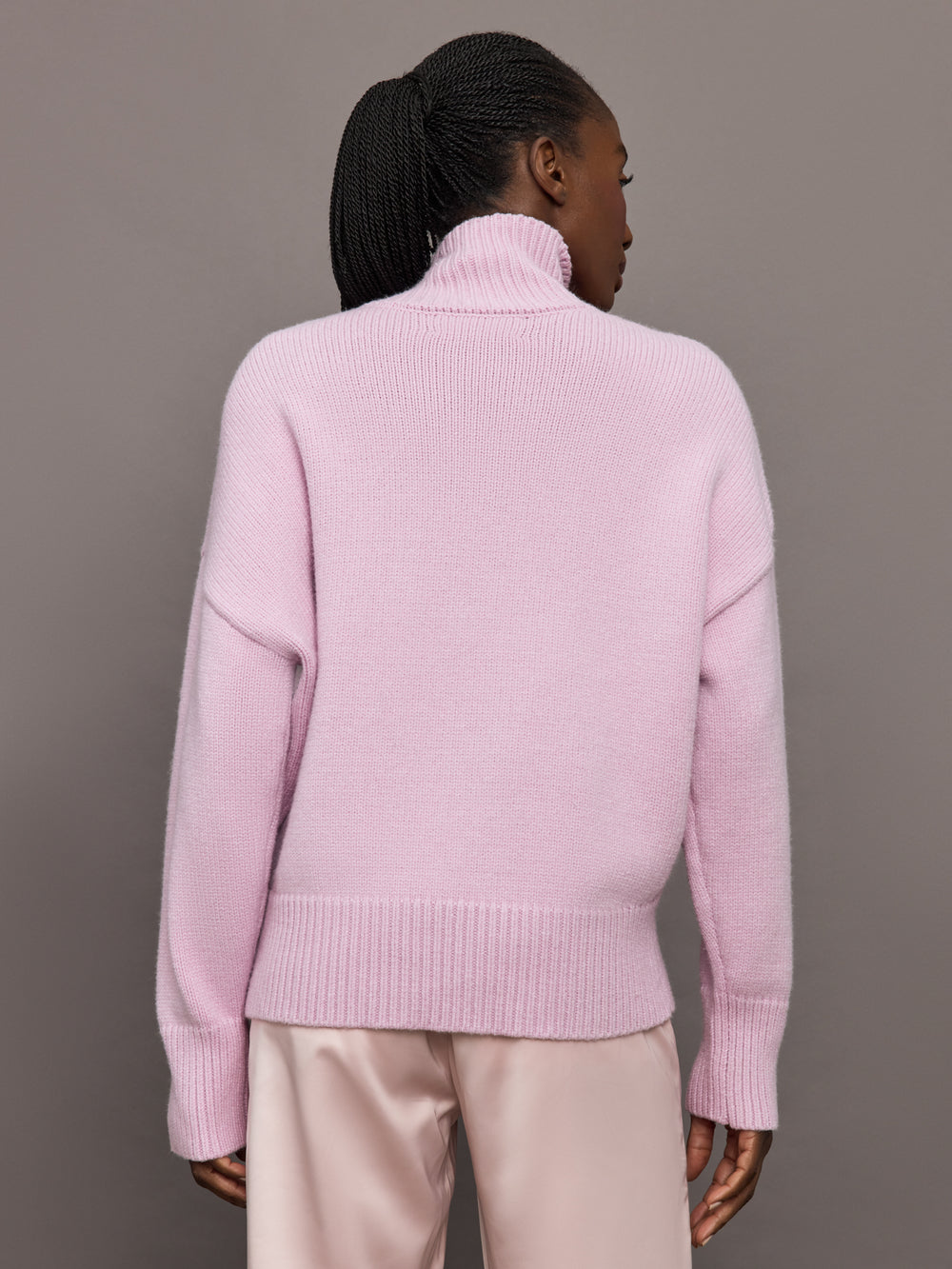 Elsa Turtleneck Sweater - Ballet Pink