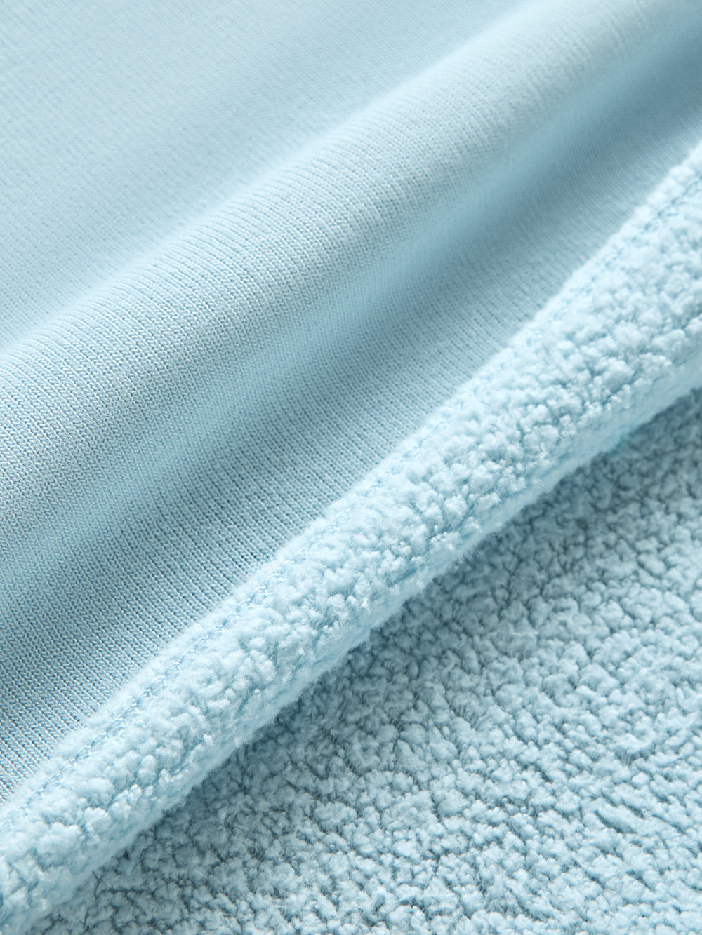 Off Shoulder Sweatshirt in French Terry - Sky Blue