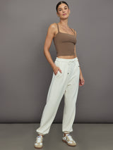 Cleo Cupro Track Pant - Ivory