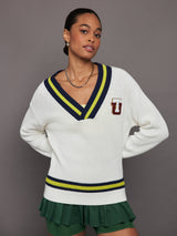 Varsity Josie Sweater - Natural