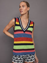 Wabi Sabi Nikko Knit Vest - Stripe