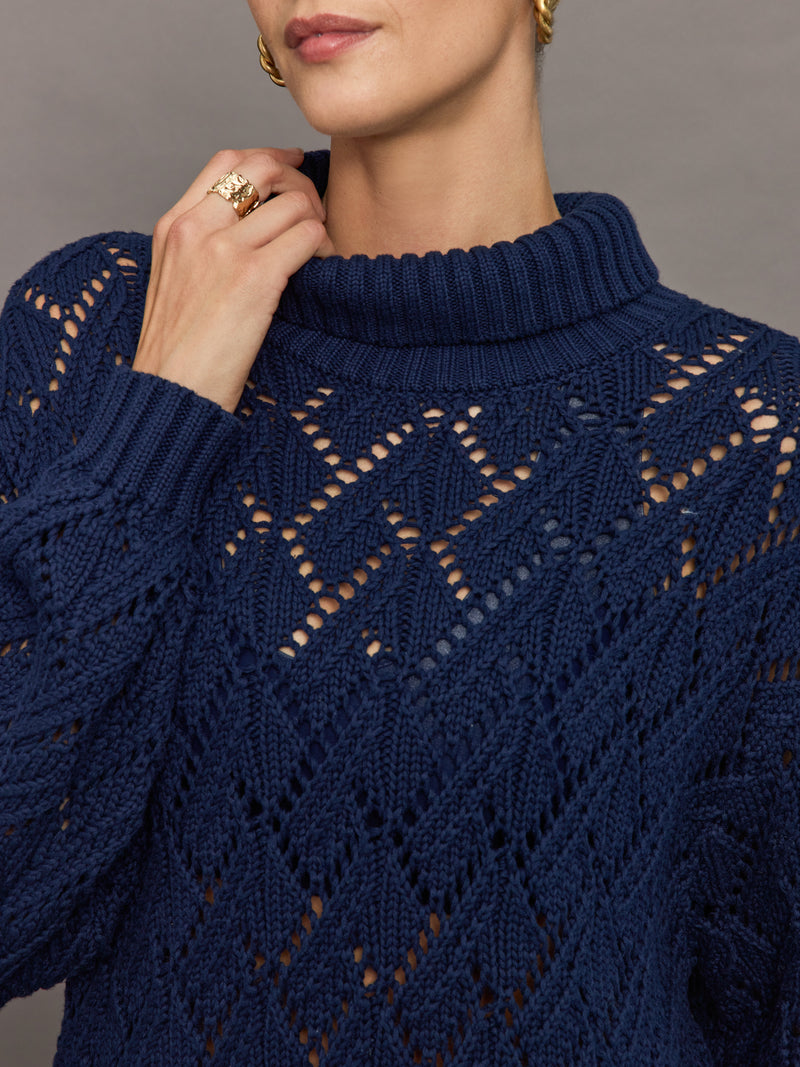 Clementine Knit Crew - Navy