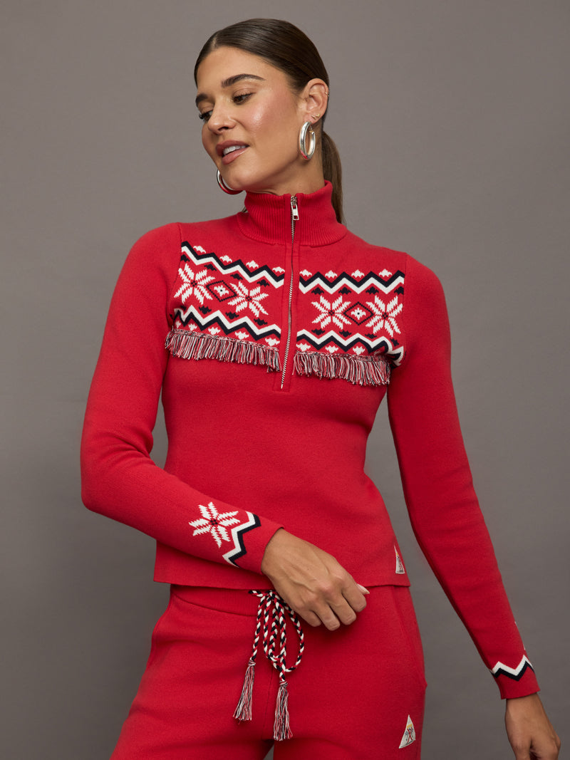 Keystone Blanche Half Zip - Red