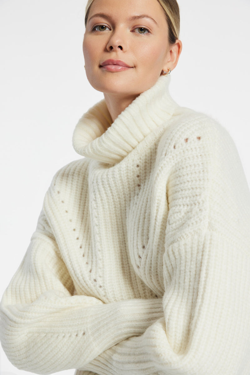 Rogan Cropped Knit - Egret