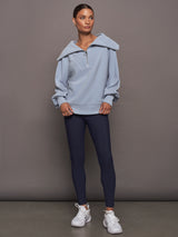 Vine Half Zip - Blue