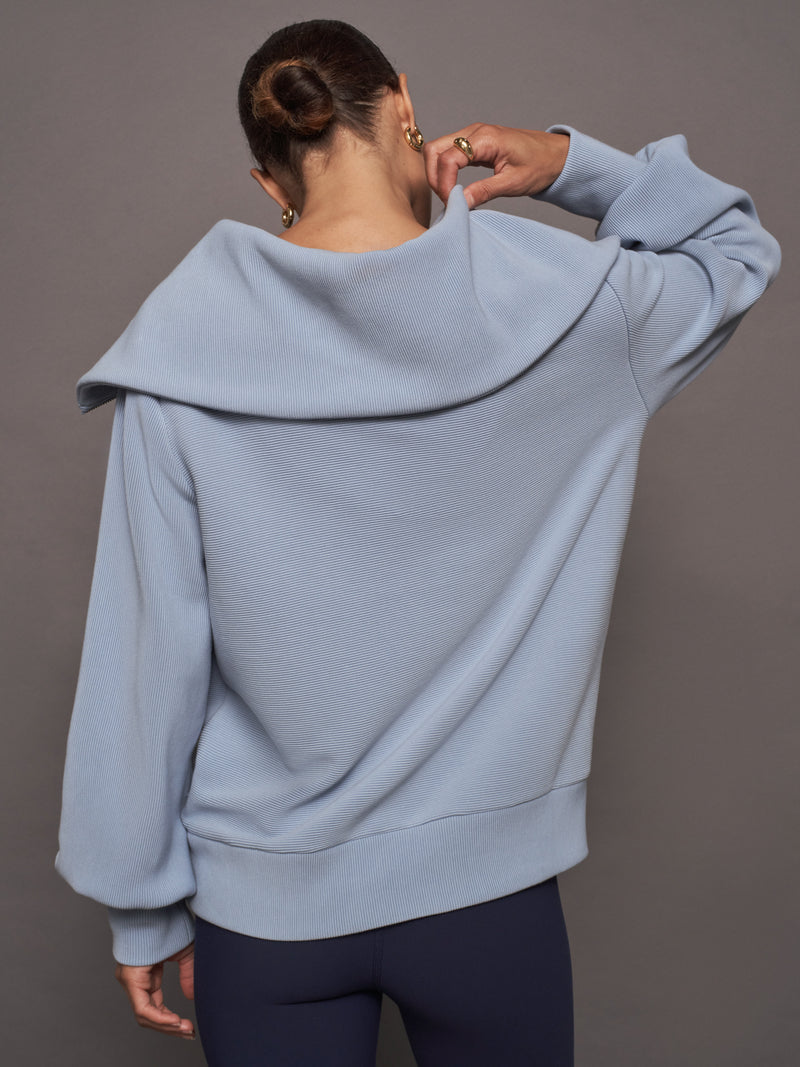 Vine Half Zip - Blue