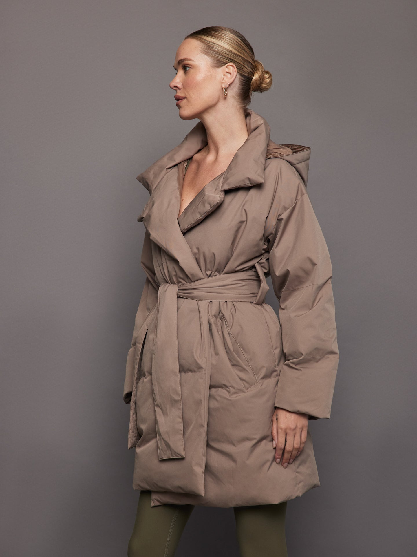Lanark Wrap Coat - Pine Bark – Carbon38