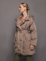 Lanark Wrap Coat - Pine Bark