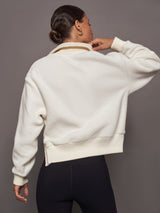 Roselle Half Zip Fleece - Egret