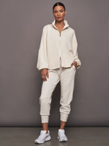 ASHBURY ZIP THROUGH - IVORY MARL