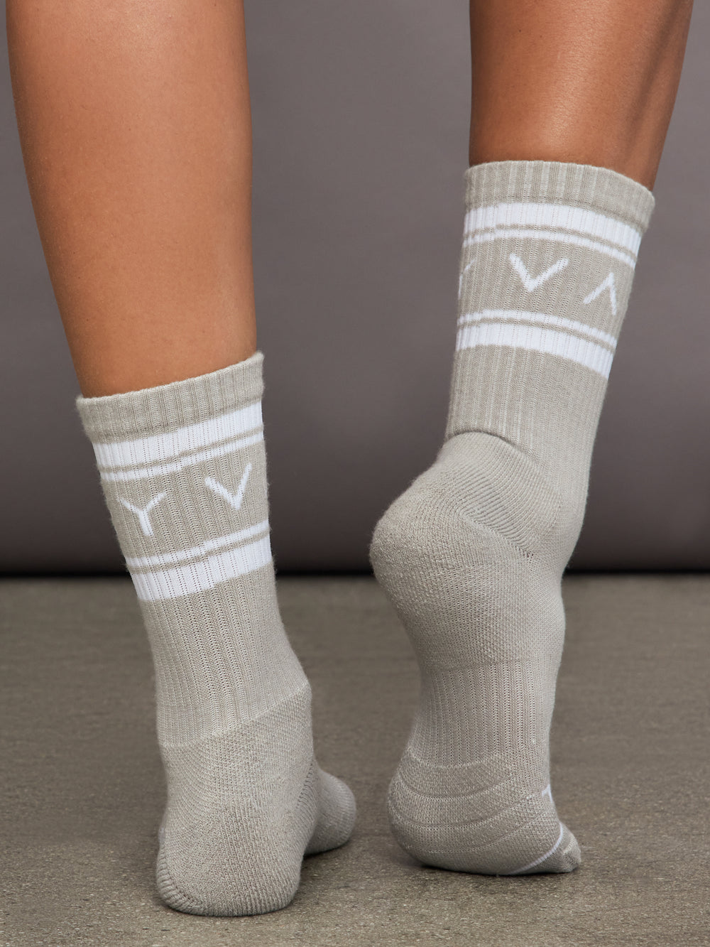 Astley Active Sock - Cement /Snow white