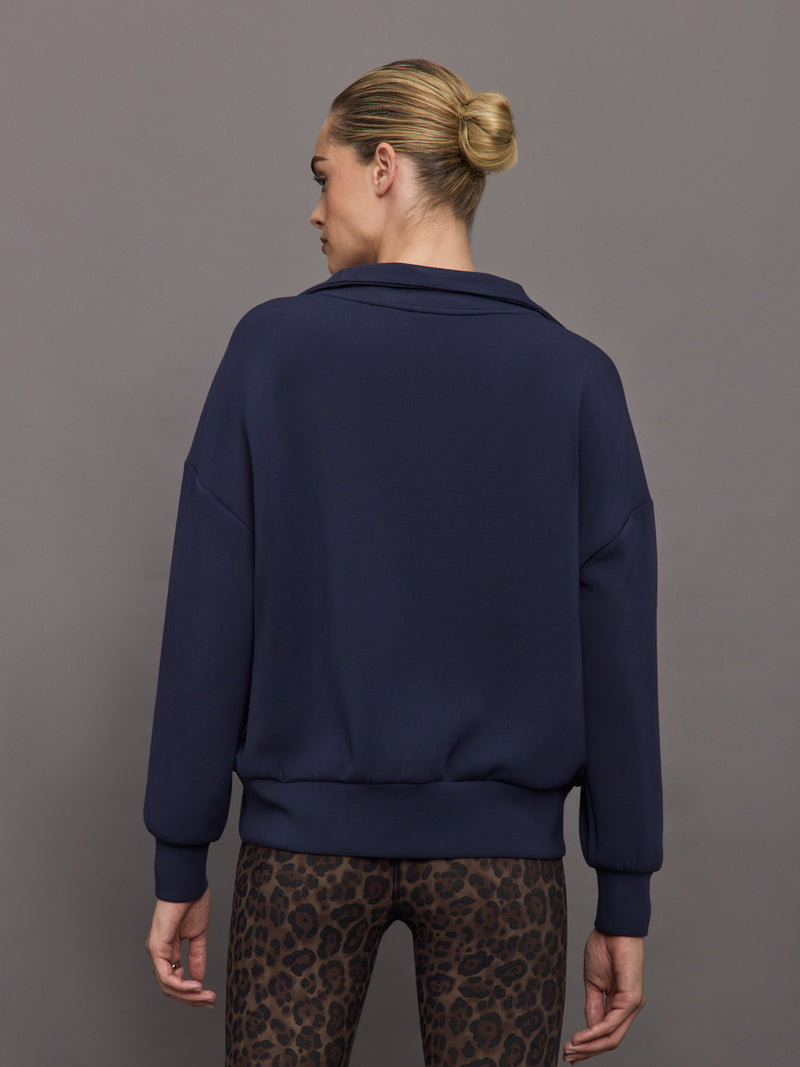 Hawley Half Zip Sweat - Blue Nights