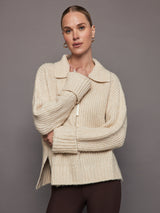 Amelia Half Zip Knit - Birch