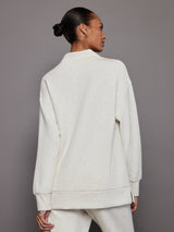 Modena Longline Sweat - Ivory Marl