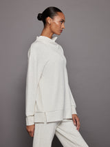 Modena Longline Sweat - Ivory Marl