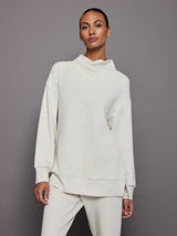 Modena Longline Sweat - Ivory Marl