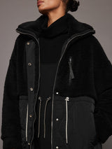 Walsh Quilt Sherpa Coat - Black