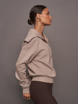 YATES HALF ZIP - TAUPE MARL