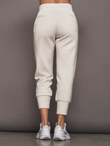 THE SLIM CUFF PANT 25" - IVORY MARL