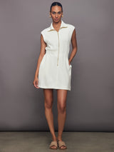 Rosannah Zip Dress - Egret