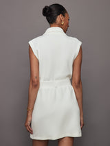 Rosannah Zip Dress - Egret