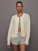 Kris Relaxed Fit Knit Jacket - Birch