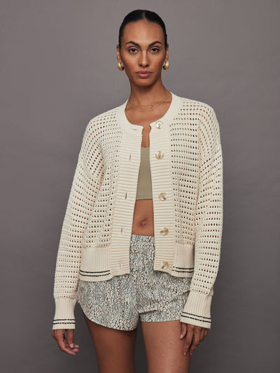 Kris Relaxed Fit Knit Jacket - Birch