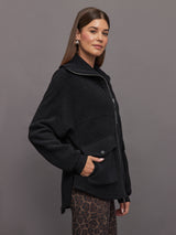 Eleanor Patch Pocket Fleece - Black