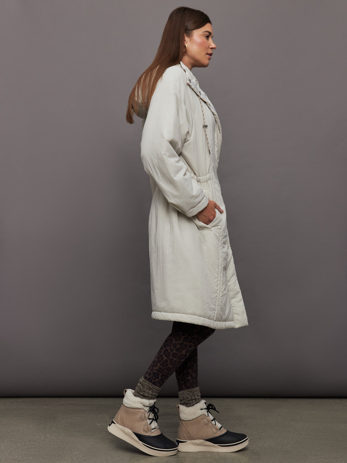 Elle Light Padded Parka - Rainy Day – Carbon38