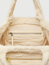 Vail Sherpa Crossbody Tote - Cream