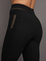 NET LINES LEGGINGS - BLACK