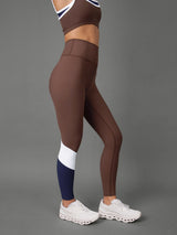 Colorblock Legging in Melt - Carafe/Navy Blazer/White