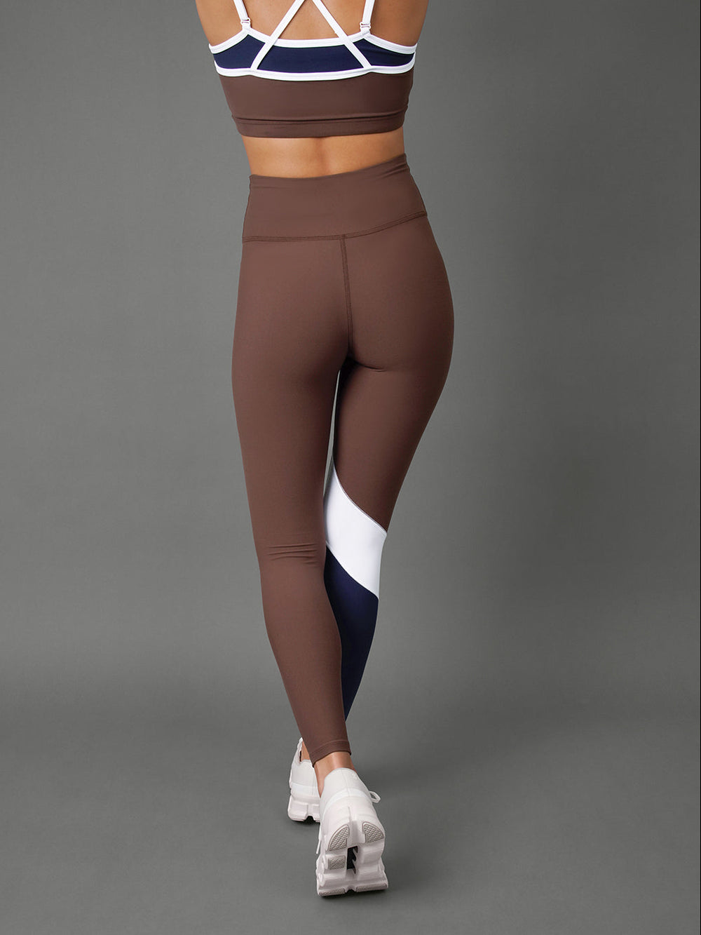 Colorblock Legging in Melt - Carafe/Navy Blazer/White