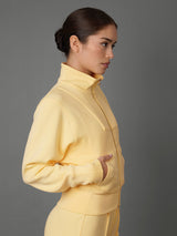 Full Zip Jacket in Interlock - Banana