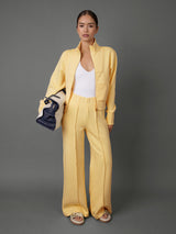 Full Zip Jacket in Interlock - Banana