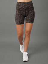 Biker Short in Melt - Leopard Print