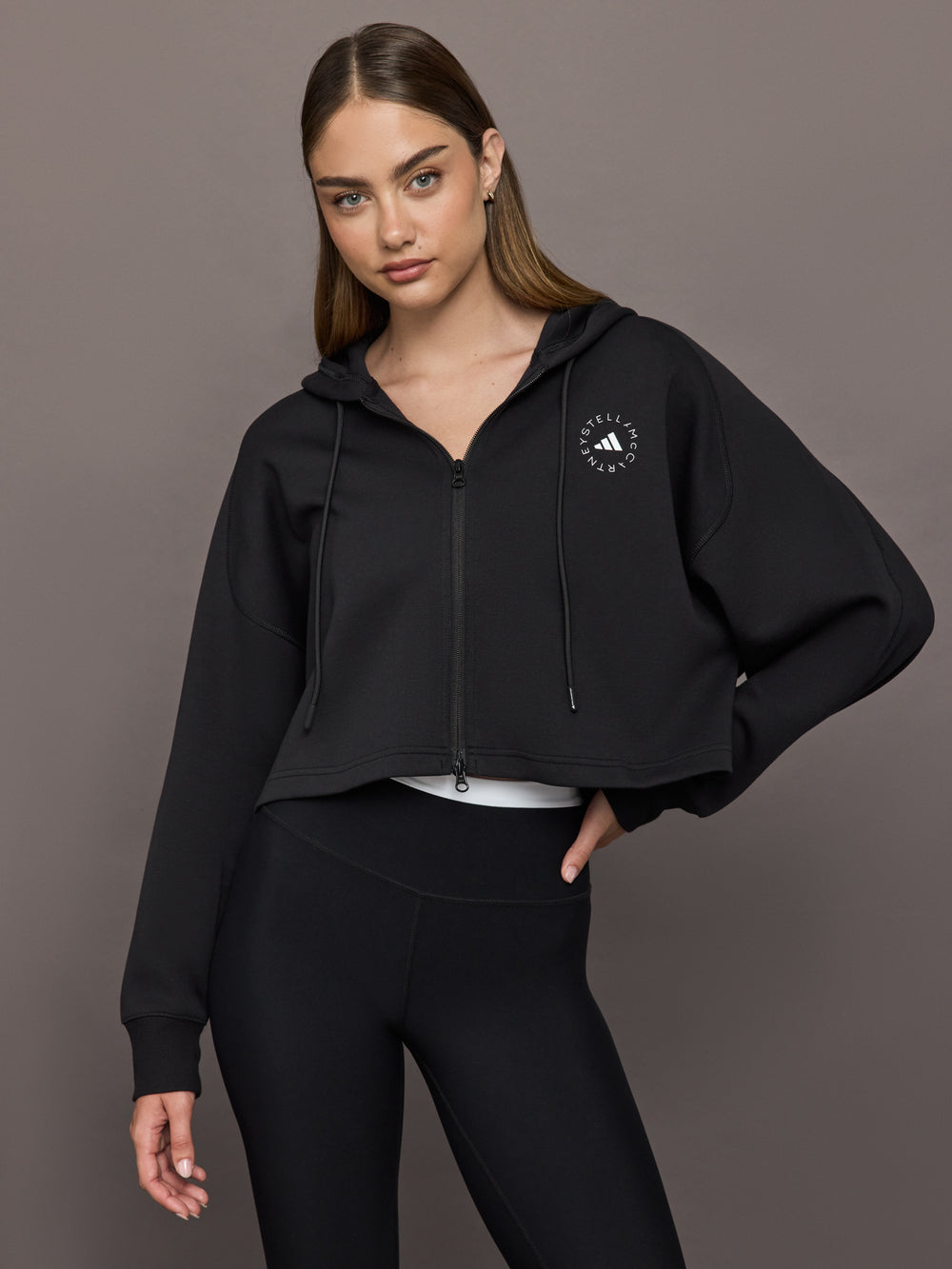 aSMC Sportswear Cropped Hoodie - Black