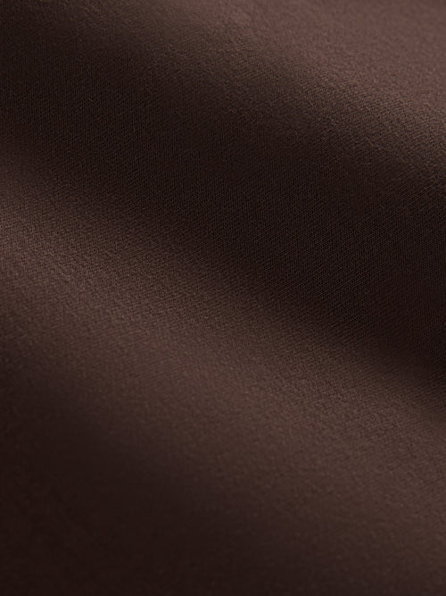 Wide Leg Track Pant in Scuba - Chocolate Torte