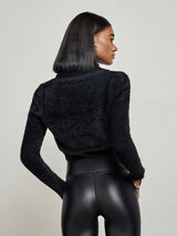 Collared Pullover Sweater - Black