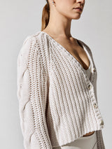 Cardigan With Cable - Bare