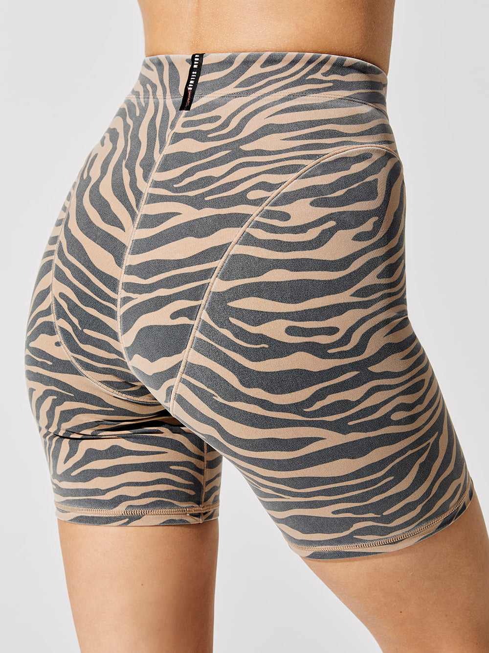 French Cut Biker Short - Washed Zebra