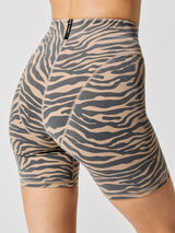 French Cut Biker Short - Washed Zebra