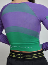 Asmc Truestrength Seamless Longsleeve Crop - Active Purple/Green/Shift Purple