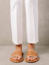 MALIBU CROCHET - TAN IVORY