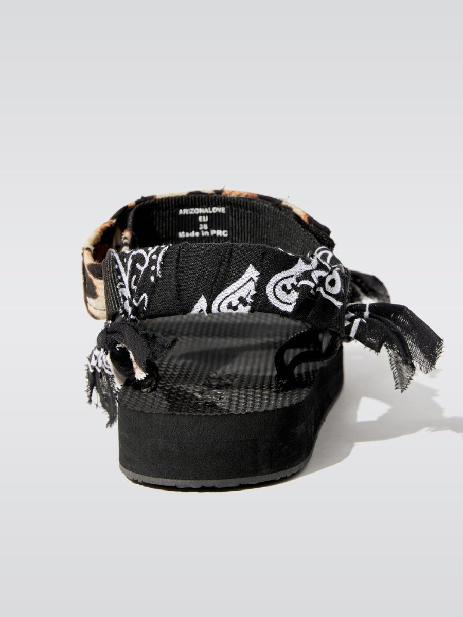 Trekky Leo Bandana - Leo Print Black Bandana