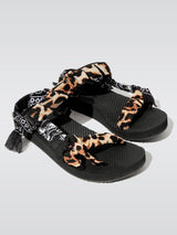 Trekky Leo Bandana - Leo Print Black Bandana